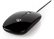 Myš optická USB k PC, plochá, 1000 dpi, černá