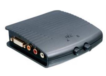 Přepínač DVI/HDMI, 1 vstup DVI + audio, 1 vstup HDMI na 1výstup HDMI + audio, manuální