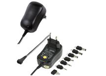 .3-12V 1A univerzální AC/DC adaptér, 6 konektorů, LED indikátor , přepín.