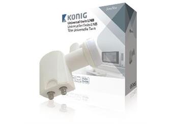 LNB TWIN 0,2db universal  Konig pro dva přijímače