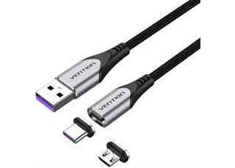 ..magnet. připojení mobilu k nabíjení USB-C nebo USB-micro kabel 2m opředený barva černá- dobrá volba...