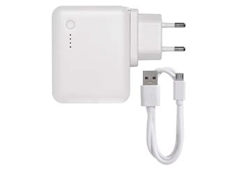 USB nabíj. adaptér SMART 2xUSB s powerbankou a svítilnou