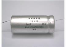 .kond 1m0/1000uF 25V Tesla, axiální TE675