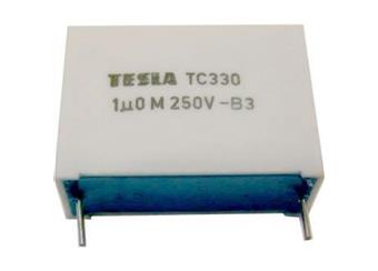 -1uF 250V DC MP Tesla TC330 32x22x12,5mm Polypropylénový i pro impulsní provoz