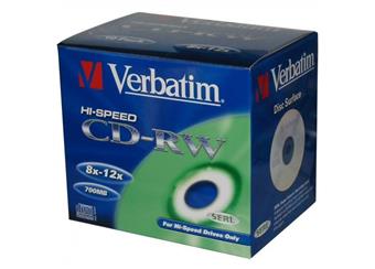 CD-RW Verbatim 700MB 8x-12x Balení 10 ks cena  240 kč