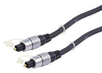 Optický digitální audio kabel M/M 5m, tm. šedá