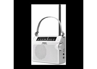 FM/AM Radio analogové přenosné, jemné ladění, bílé