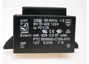 230/1x12V 0,35VA,  0,5VA,  0,7VA trafo do  DPS Hanh výběr do poznámky
