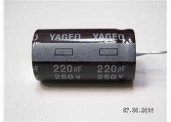 220µF 250V 105°radial