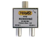 Ant. rozbočovač feritový č.101 (IEC konektory) útlum 3,8 db atest výrobku 40-860Mhz