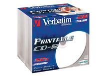 CD-R Verbatim Printable 700MB 52x slim, Balení 20 ks cena 180 kč