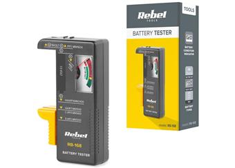 Tester baterií AAA, AA, C, D, 9V a knoflíkové 1.5V, analogový