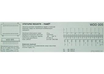 WDD005 vstupné registr-paměť  hermetiky uzavřený obvod