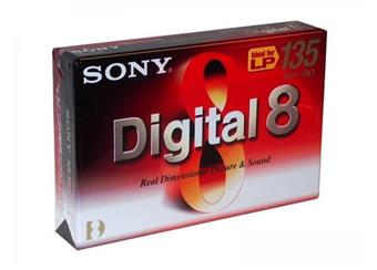Kazeta Digital 8 Sony, LP 135, SP 90