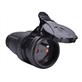Zásuvka do vlhka, přímá, IP44, černá, 16A, 3680W, 230V