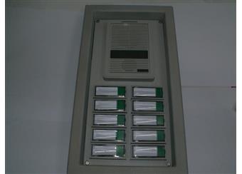 Zvonkový panel TPV-10 tlačítek, litinový rám (masiv), elektrický vrátný 4PF11105  snížená cena-doprodej
