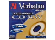 CD-RW VERBATIM 700MB 16-24X Balení 10ks cena 270 kč