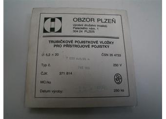 .5x20tF zpožděná- cena za balení 250 ks195,-Kč /ks cena pojistky v balení 0,78Kč / výhodná cena