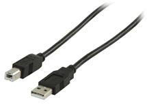 Kabel USB 2.0 USB-A konekt. - USB-B konekt. 2m, černý