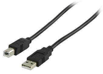 Kabel USB 2.0 USB-A konekt. - USB-B konekt. 2m, černý
