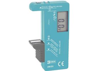 Tester baterií   AAA, AA, C, D, 9V a knoflíkové 1.5V, LCD displej