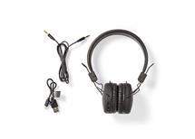Bluetooth bezdrátová sluchátka streetline, On-ear, skládací, černá-akční cena