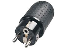 Vidlice do vlhka, přímá, IP44, černá, 16A, 3680W, 230V