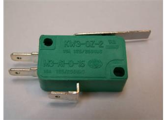 Mikrospínač zelený 10A/250V, 27mm páčka