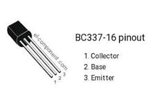 BC337-16 NPN, THT, 45V, 0,5A, 0,625W, TO92 bipolární tranz