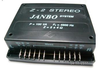 vyhybka stereo Janbo 100WA 2x4ohm skladem 1 ks