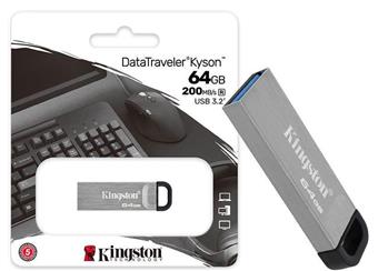 USB Flash disk 64GB, USB 3.2 Gen 1 (USB 3.0) Kingston DataTraveler Kyson, kov