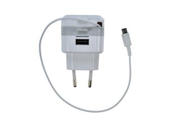 USB nabíjecí adaptér, navíjecí kabel micro USB + 1x USB, 2400mA max., AC 230V