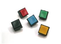Mikrospínač spínací; 12,3x12,3x11,3mm, zelená; žlutá, červená; uveďte do poznámky
