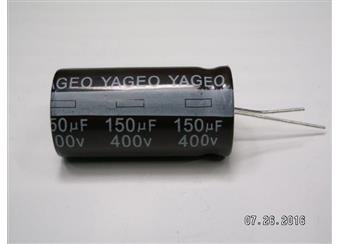 150µF400V  105° Yageo radial CU vývody