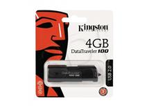 USB Flash disk 4GB, USB 2.0 Kingston, Data Traveler, černý