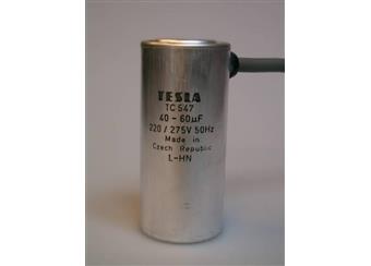 40-60µF 220/275V TC547Tesla vývodní kabel