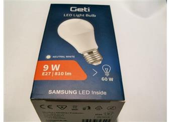 Led 9W E27 /nahražuje žár.60W/ 80% úspora čip Samsung