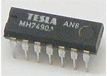 MH7490A Tesla desítkový čítač v kódu BCD