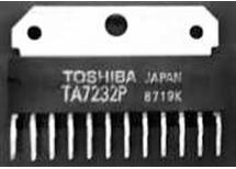 TA7232P  - nf zesilovač 2x2,2W/4ohm/9V SIL12