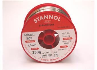 cín 1mm 250gr Stannol 505 Cristal - perfektní pájení S-SN60Pb40- pouze pro profesionální účely-skladem