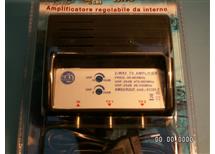 Anténní zesilovač pro RD nebo STA zásuvky - vnitřní provedení pro dvě TV AMS2, REGULACE ZISKU