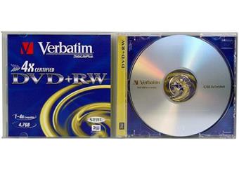 DVD+RW Verbatim 4,7GB 1-4x
