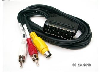Propojovací kabel Scart IN, 2xcinch, 4din