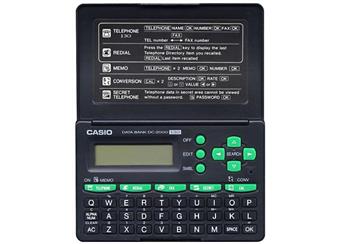 Databanka Casio DC-2000, 130 tel. čísel, kalkulačka, převod měn